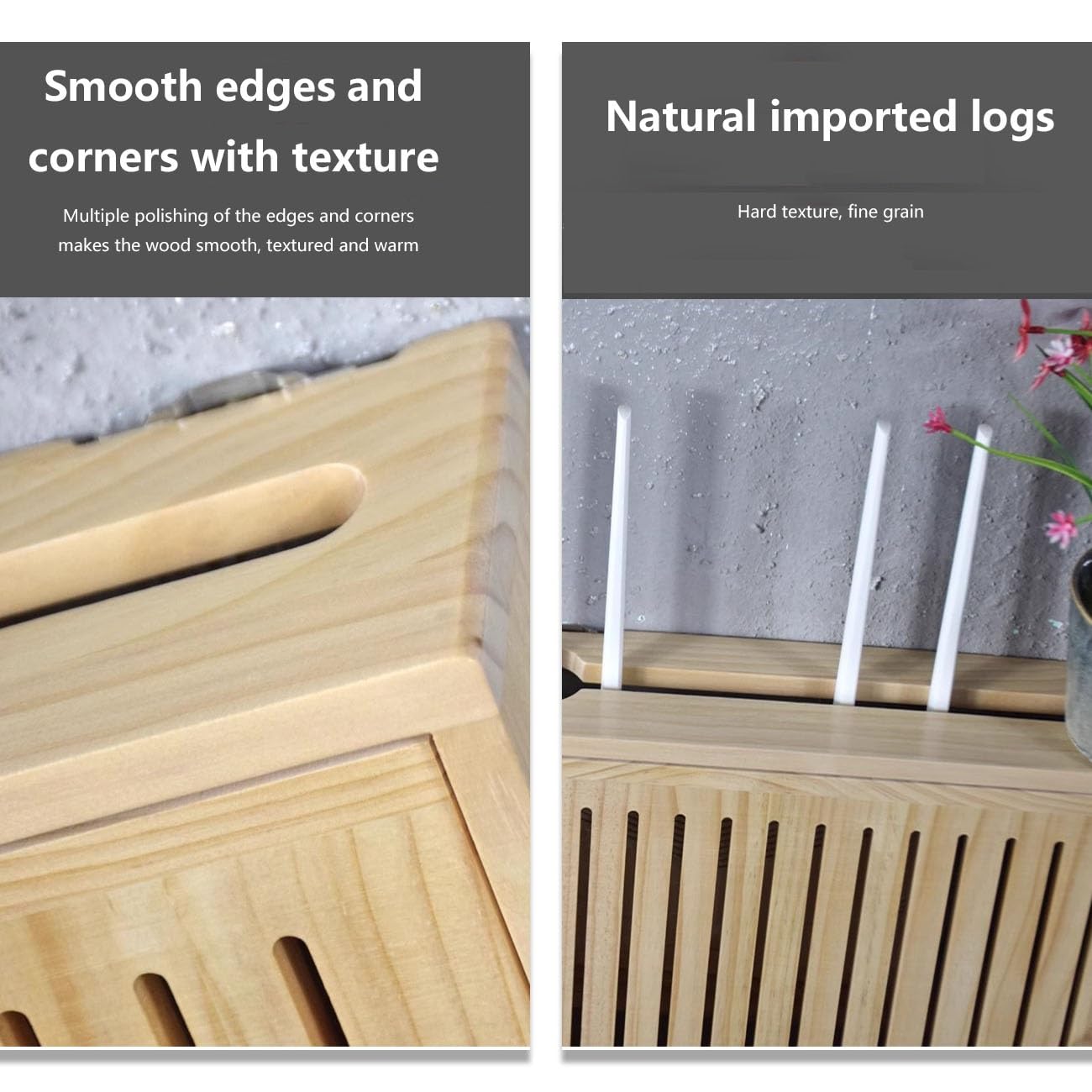 Générique Étagère de Rangement Murale élégante pour routeur et boîtier Wi-FI - Solution de Gestion des câbles pour la Maison et Le Bureau, 50 x 9 x 42 cm, Design épuré et Moderne.