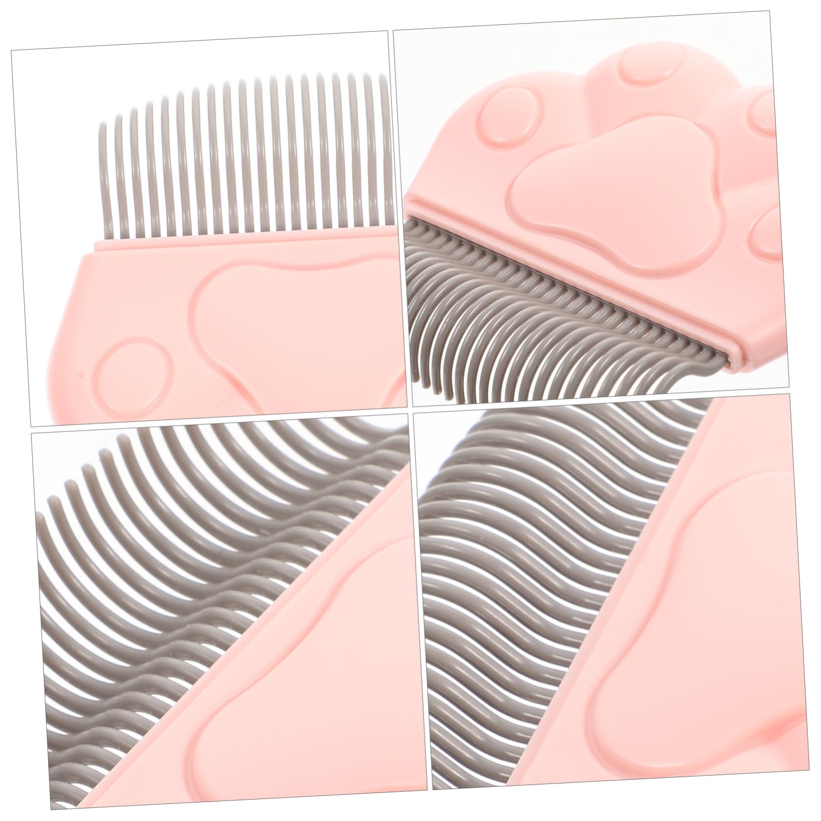 HOLIDYOYO 2Pcs Cat Grooming Combs Pet Hair Removal Brushes with Design High Density Curved Needle for Gentle Dematting for Cats and Dogs Easy to Clean and Use