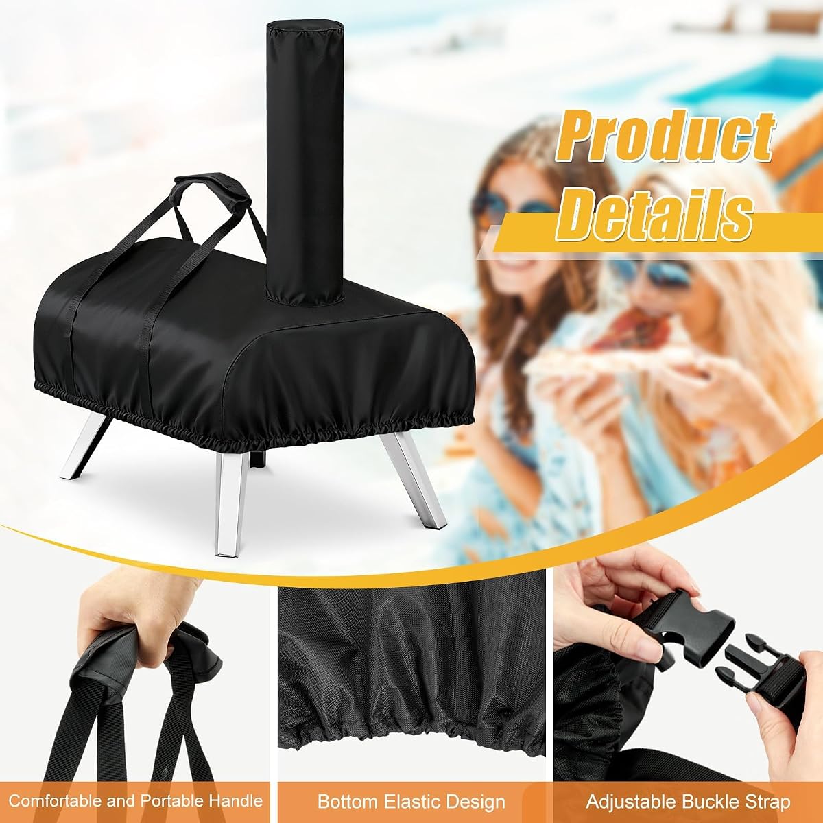 Pizza Oven Cover for Ooni Koda 2 Max 24",Outdoor Pizza Oven Cover 29"D x 33" W x 14" H image 1
