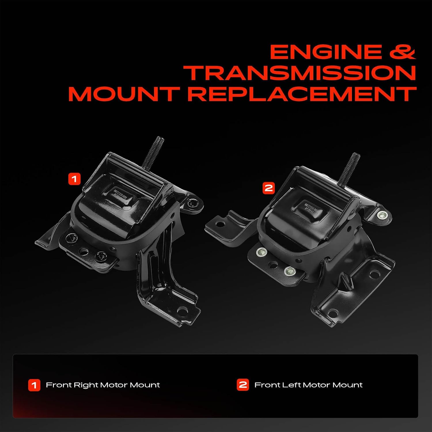 A-Premium Set of 2 Engine Motor Mount Kit Compatible with Ford, Lincoln
