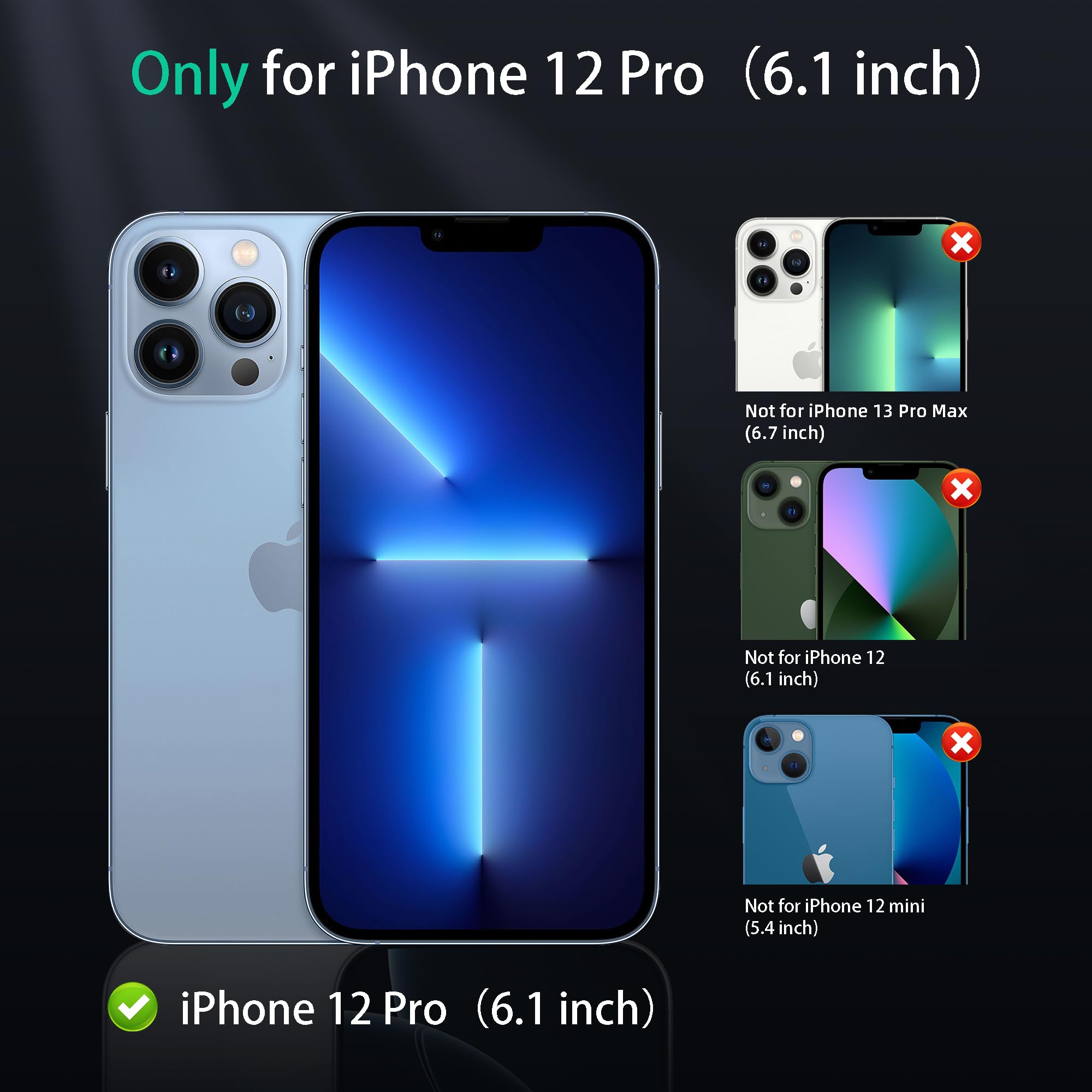 Ones Cover Magnetica per iPhone 12/12 Pro, Compatibile con MagSafe, Protezione Antiurto Livello Militare, Custodia Traslucida Opaca, Resistente graffi Protettiva Sottile Case, Retro Antigraffio 141