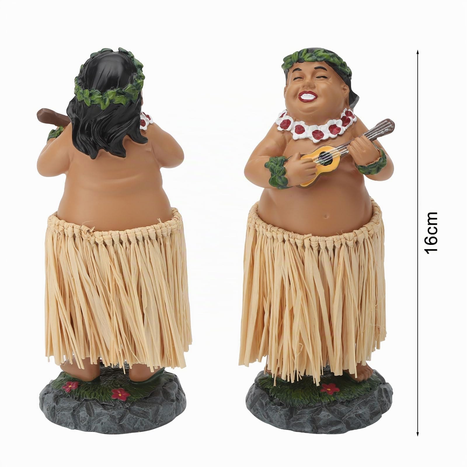 VOSSOT Muñeca Hawaiana para salpicadero, Coche de Bailarina Hawaiana, Muñeca Hawaiana de salpicadero Hawaiana, Dancing Girl Hawaiian Dashboard Doll Decoración para salpicadero de Coche, Mesa