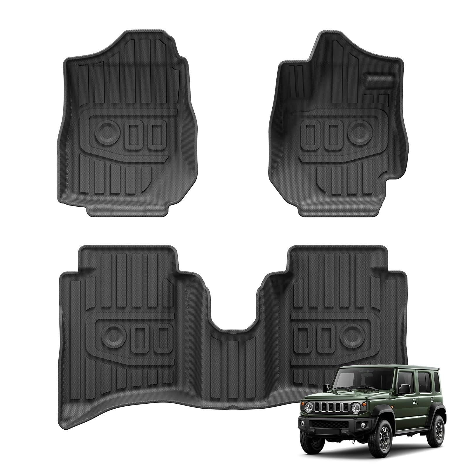 maty samochodowe Do Suzuki Jimny XL 5-drzwiowy | Dywaniki samochodowe Podkładka do bagażnika Akcesoria wewnętrzne Prawy napęd(RHD 3PCS)