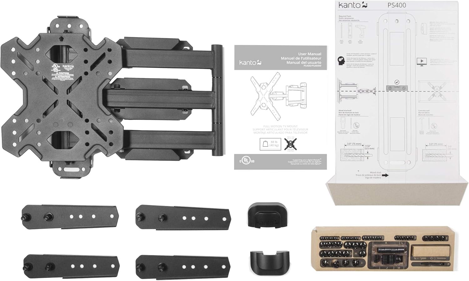 Flash Deals - 80% OFF Kanto PS400 Full Motion Mount for 30-inch to 70-inch TVs 60% Off Discount Kanto PS400 Full Motion Mount for 30-inch to 70-inch TVs