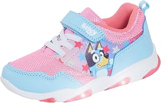 Bluey Leuchtende Turnschuhe für Mädchen, Welpen, leicht zu befestigen, Sportschuhe mit blinkenden LED-Lichtern