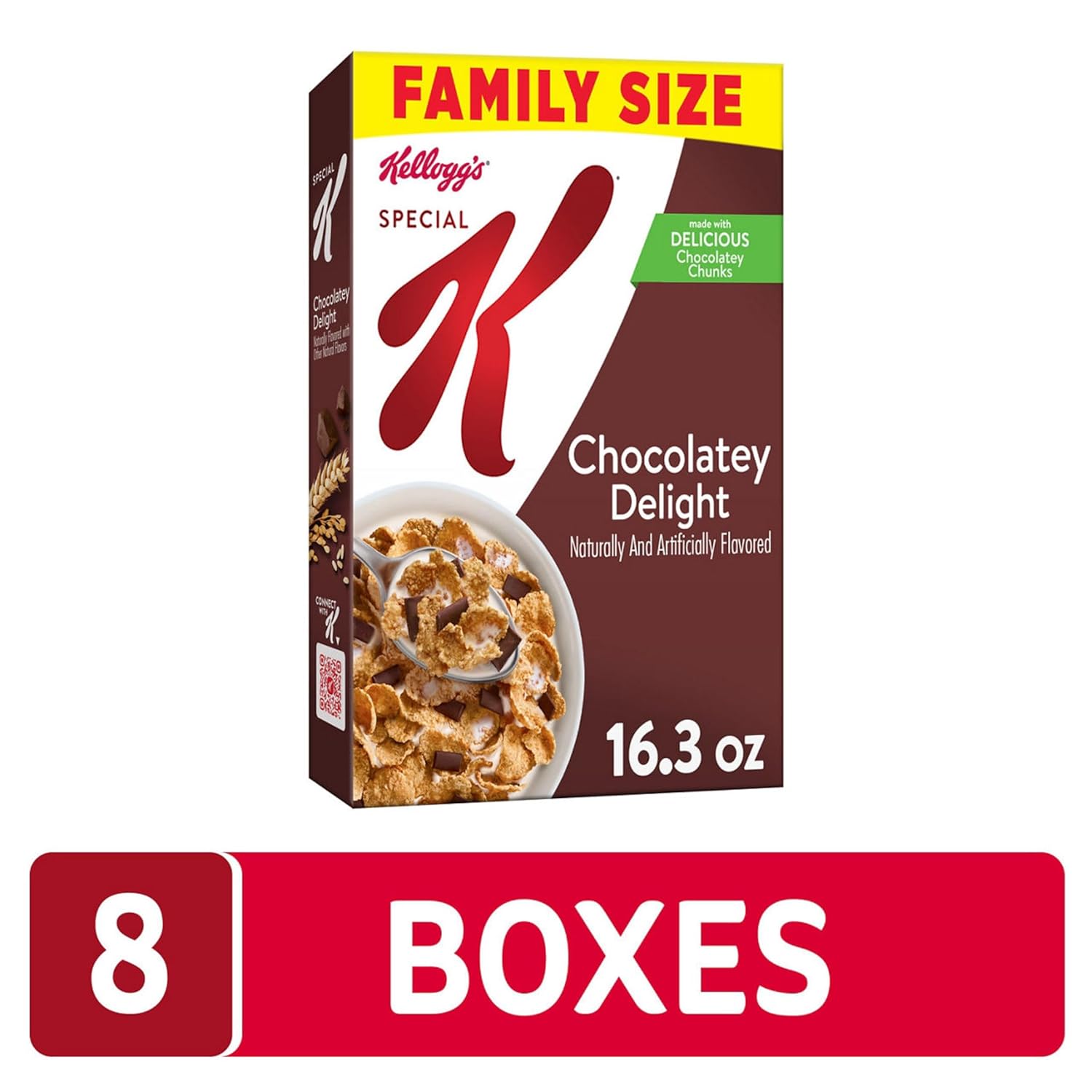 Kellogg's Special K Chocolatey Delight Breakfast Cereal, Good Source of Fiber, Family Size, 16.3 oz