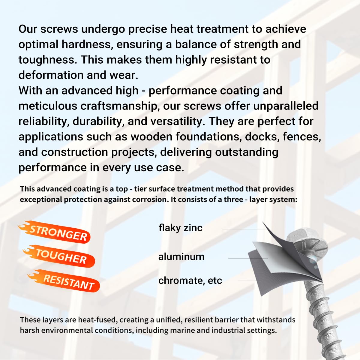 Connector Screws, #9 x 1-1/2" Heavy-Duty Joist Hanger Screws, 1/4" Hex Head with 0.370"-Dia, Replace 9112R100 10D Nails, Prem-Galvanized, Corrosion-Resistant and Wear-Resistant. (3 * 100-Qty)