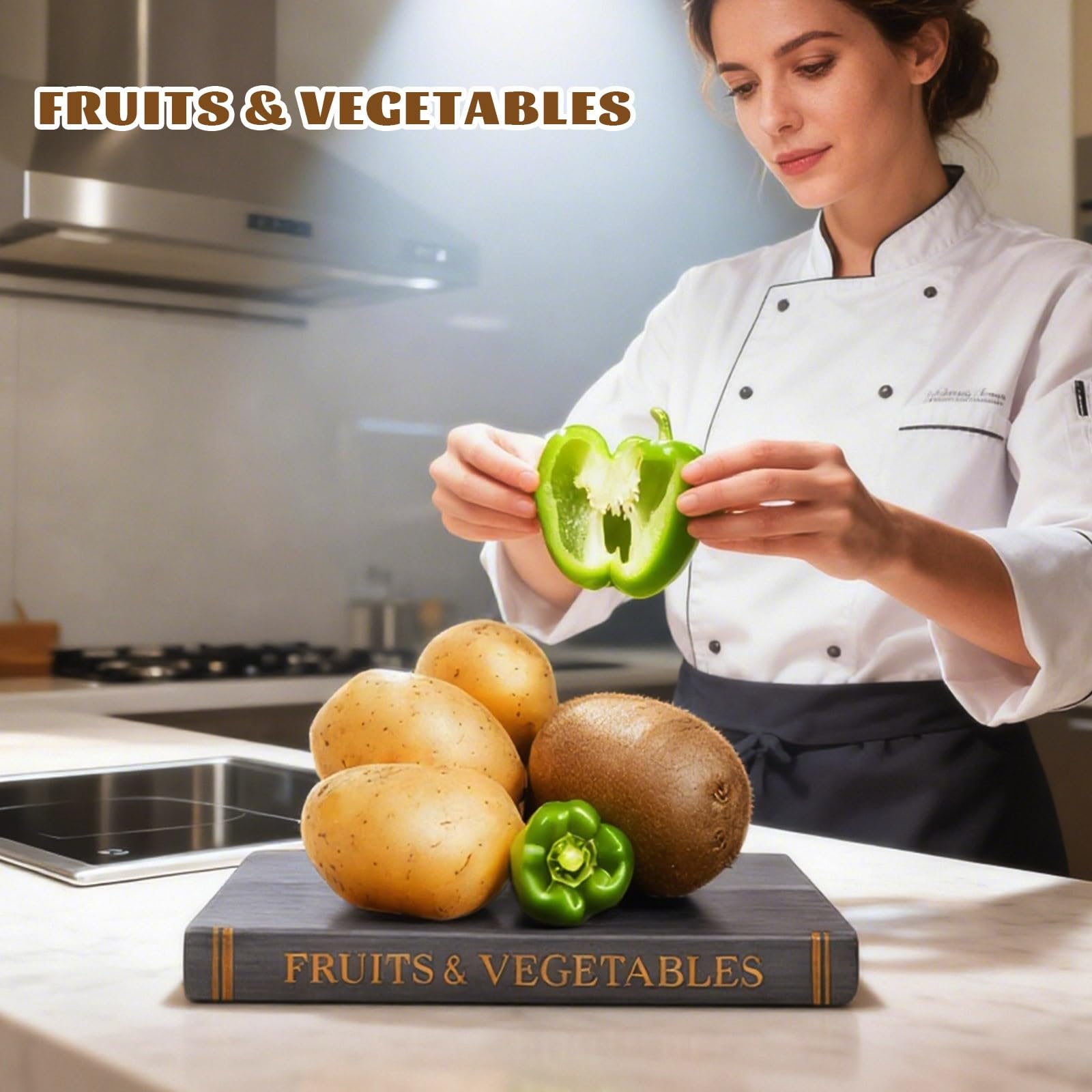 Planche à Découper 3 Pièces For La Cuisine, Ensemble De Planches à Découper En Bois De Grandes, Moyennes Et Petites Tailles, Planche à Découper épaisse Avec Poignée, For Hacher La Viande, Le