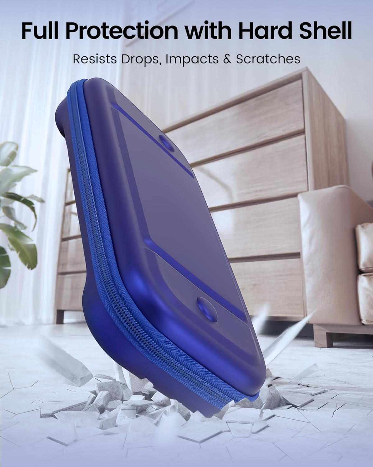 TRANSNOVO Switch 2 Carrying Case for Nintendo Switch 2 (2025) – Protective Hard Shell Travel Case with 12 Game Card Slots, Shockproof Storage Bag for Switch 2 Accessories, Soft Plush Lining, Blue - Image 7