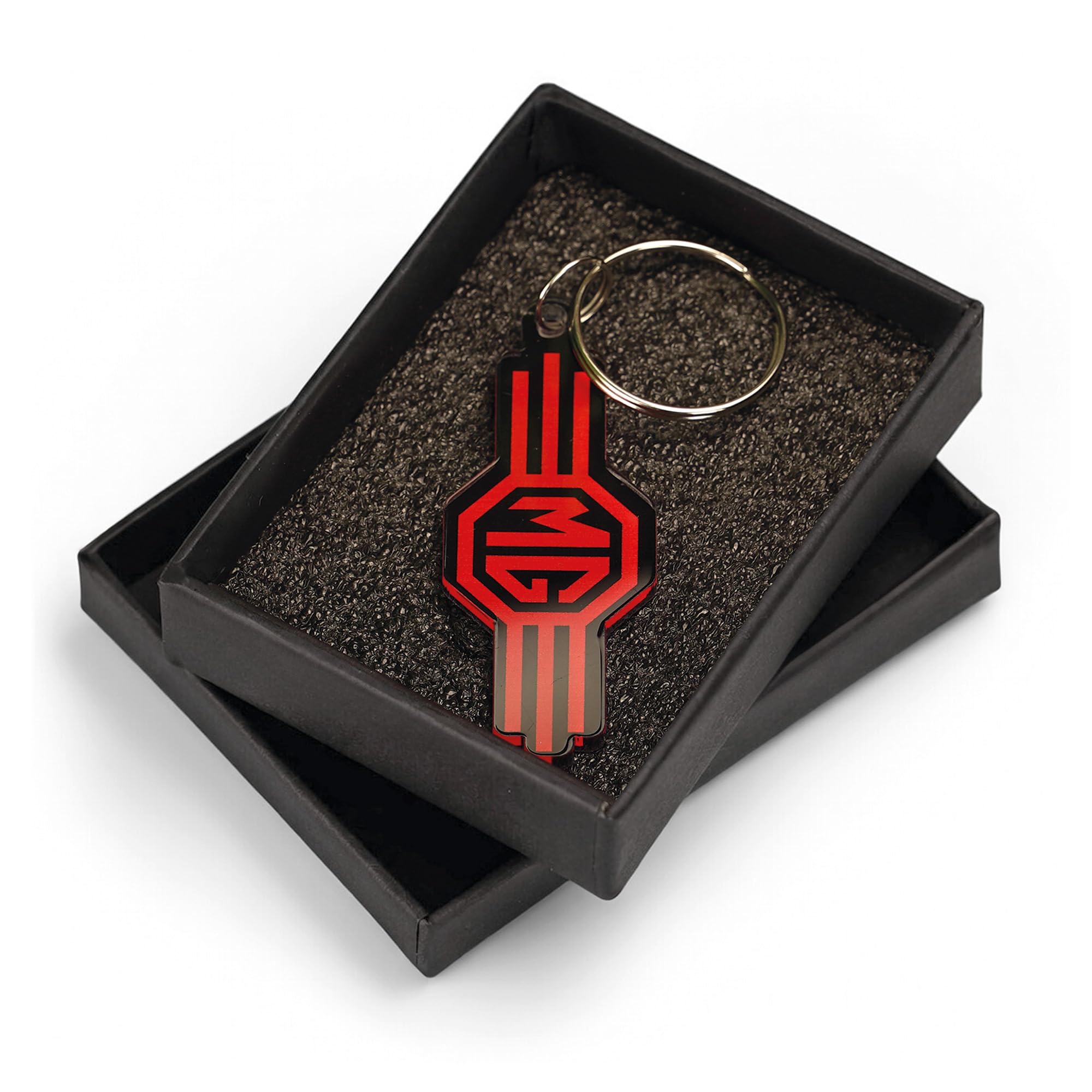 British Motor Heritage Unisex Clear Mg Badge Keyring Classic British Car Keychain Official Licenced Product (Gift Box Packaging)