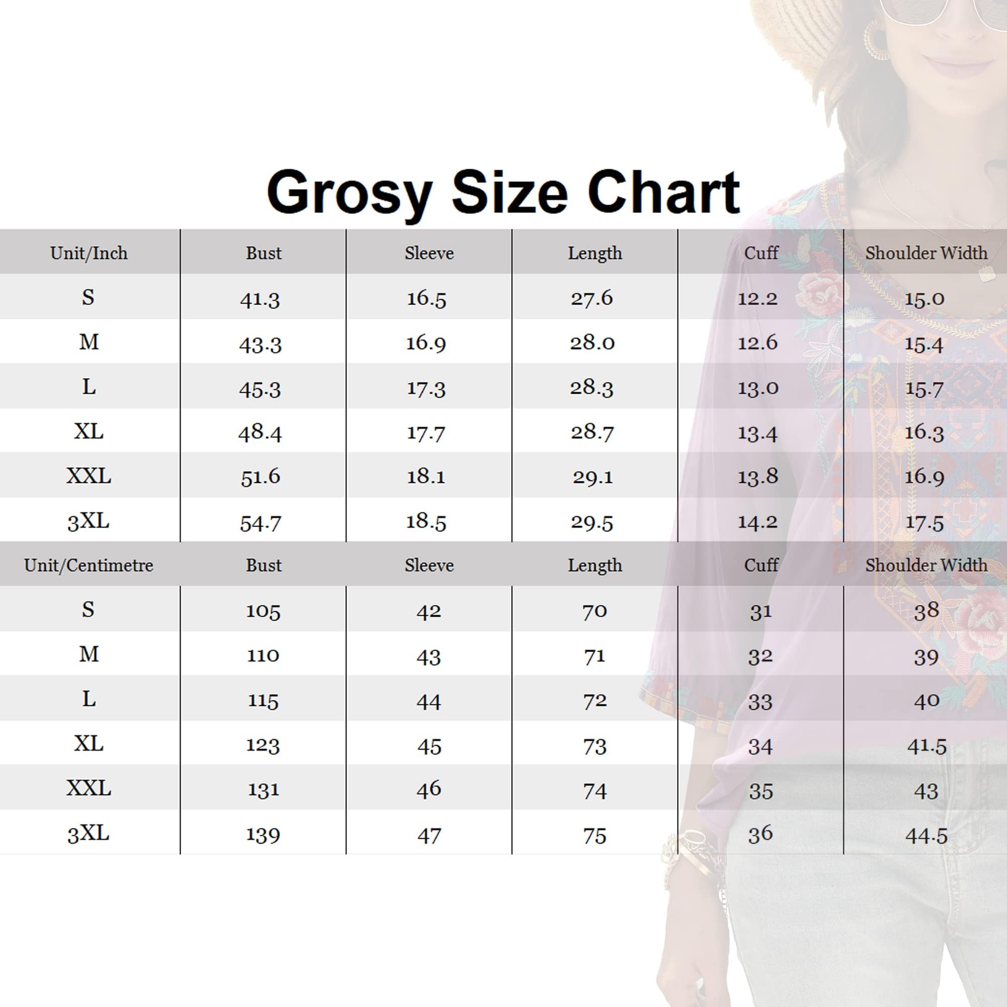 Grosy Haut brodé bohème pour femme, style hippie, chemisier paysan mexicain et tunique bohème traditionnelle, violet, Small