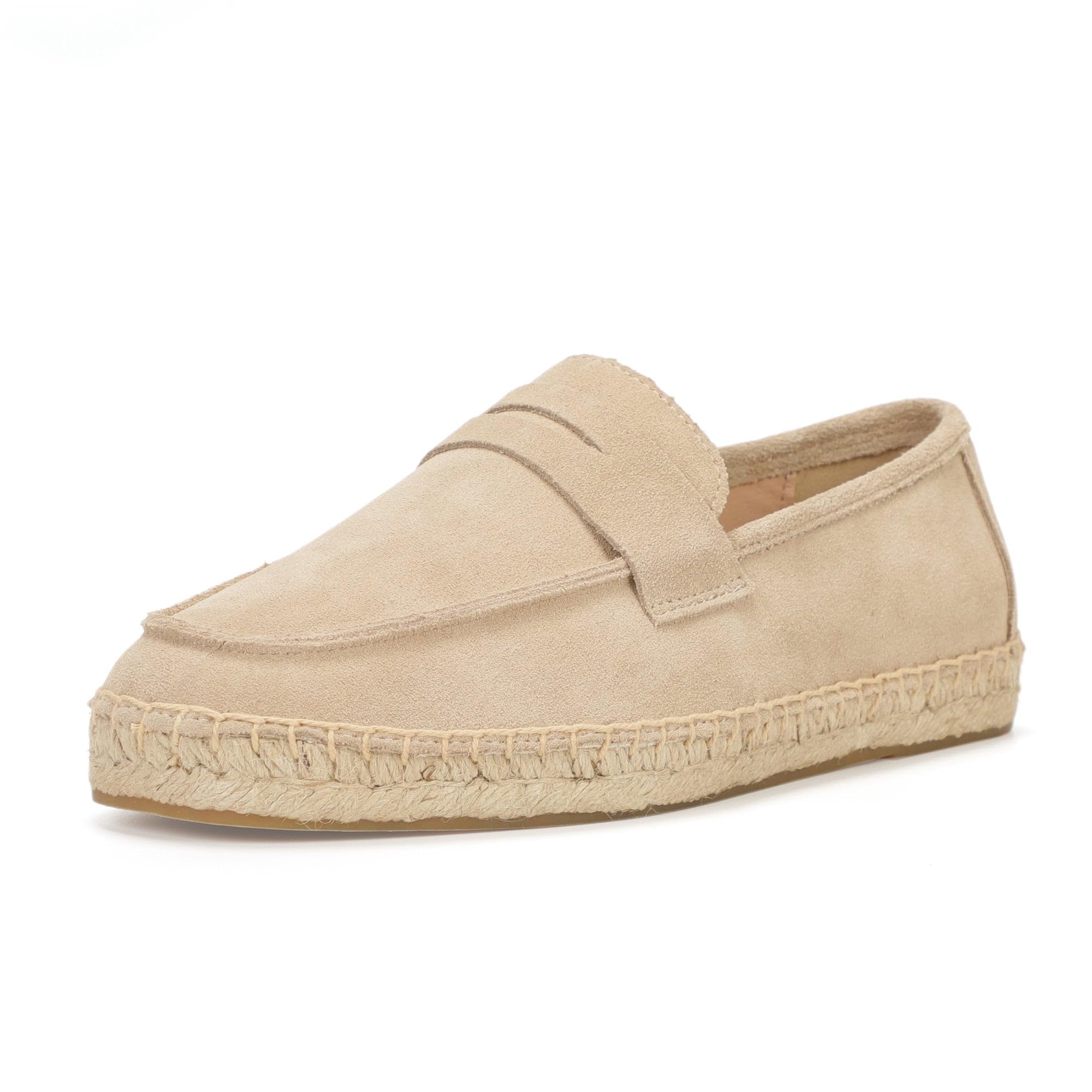 Men's Suede Espadrilles, Penny Loafers, Casual Slip-On Shoes