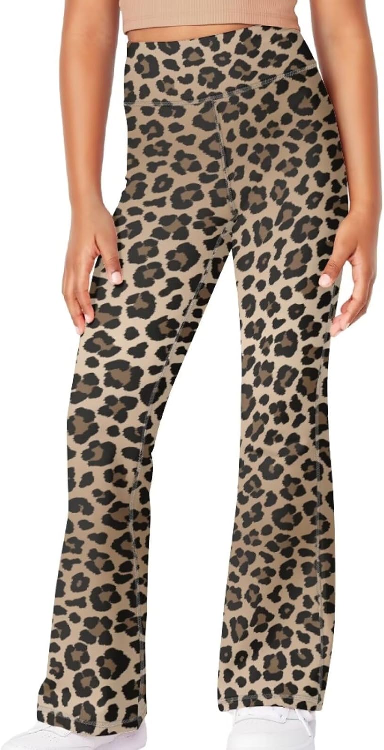 Kids Flare Pants Youth Yoga Dance High Waist Girls Bootcut Sweatpants - Image 2