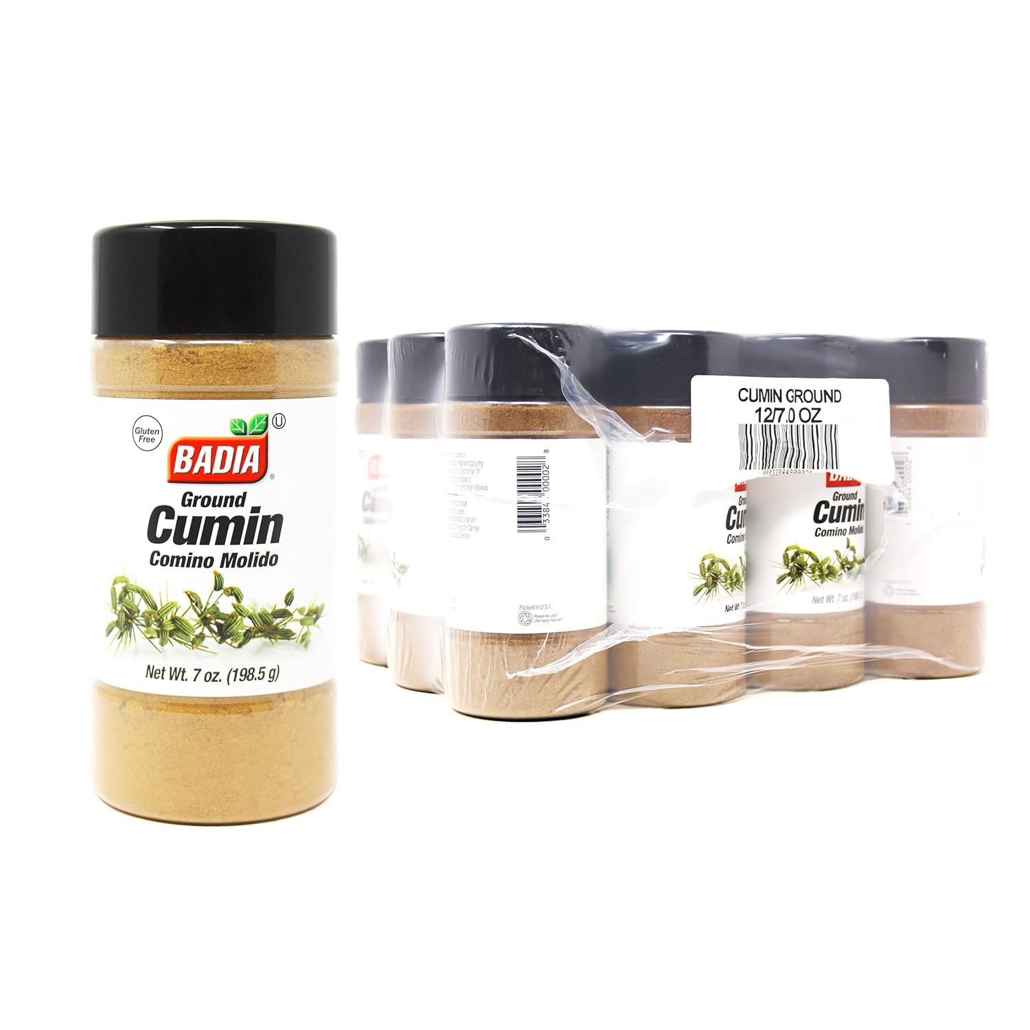 Badia Cumin Ground, 7 Ounce (Pack of 12) Cumin Spices And Herbs Grocery