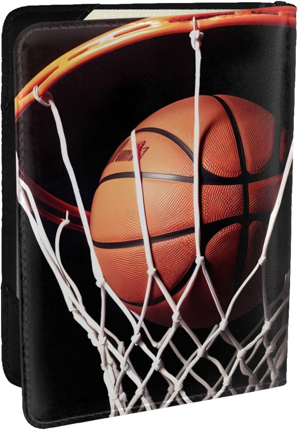 Basketball Passport Holder for Travel,RFID Passport Cover Wallet PU Leather Passport Card Holder Case Cute Passport Protector for Women Men