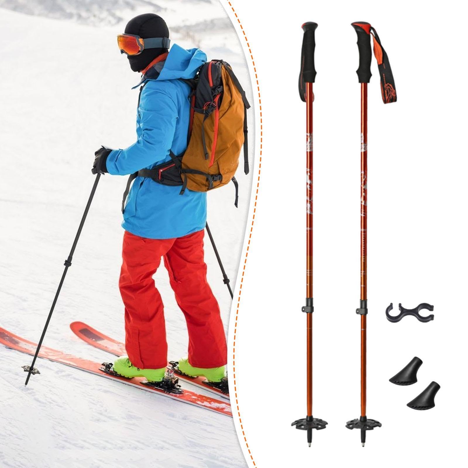 predolo Bâtons de Ski avec rondelles réglables pour Raquettes et Pistes