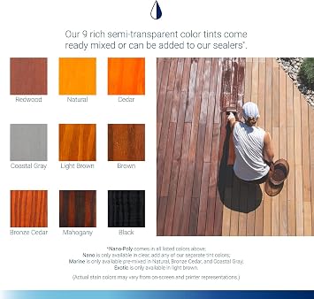 SEAL-ONCE Marine Waterproof Wood Sealer and Stain, Clear, 5 Gallon | Premium Wood Sealer - Waterproof Sealant - Wood Stain and Sealer in One