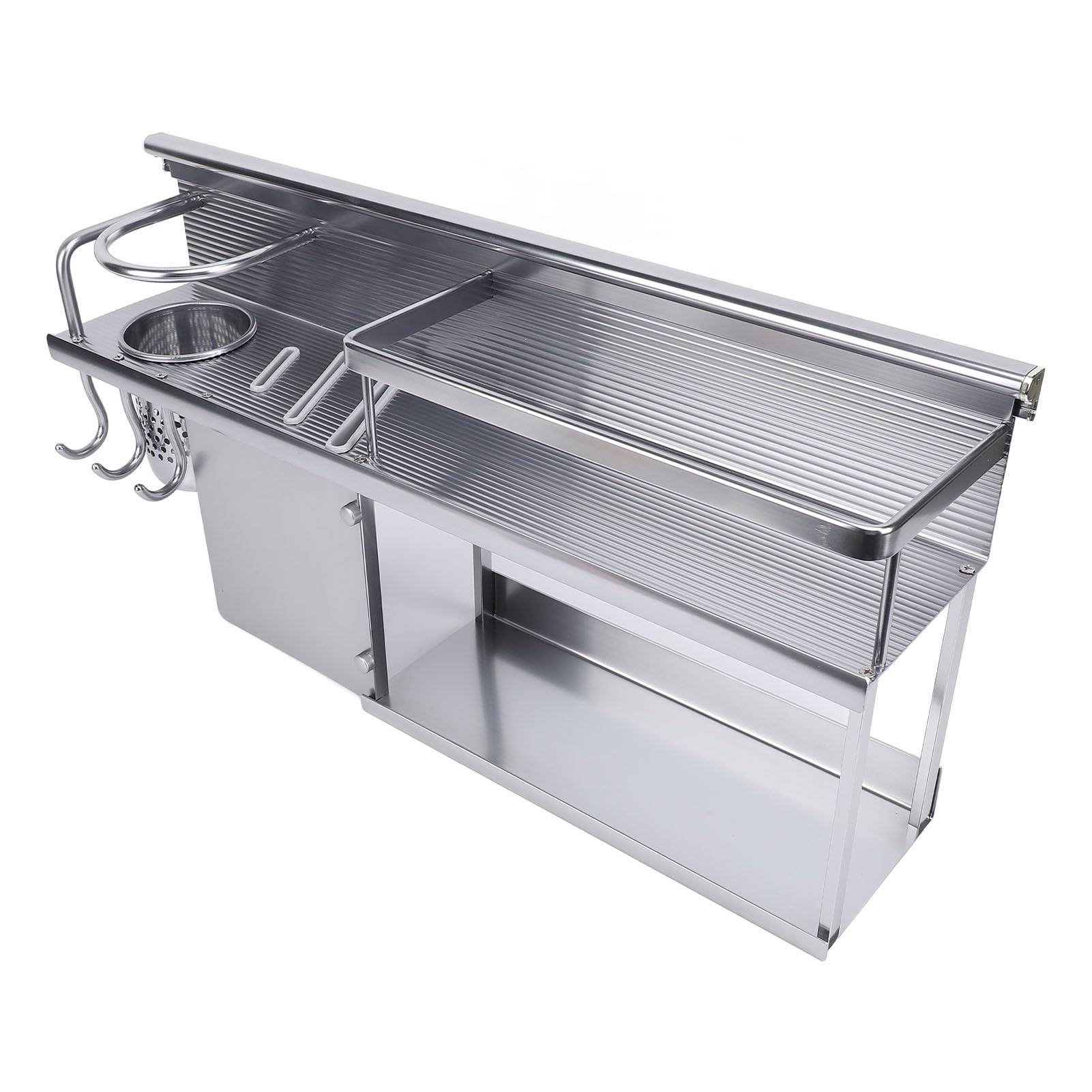 Aluminiowy szary stojak ścienny do ściany Organizer kuchenny ze stopu do przechowywania przyborów