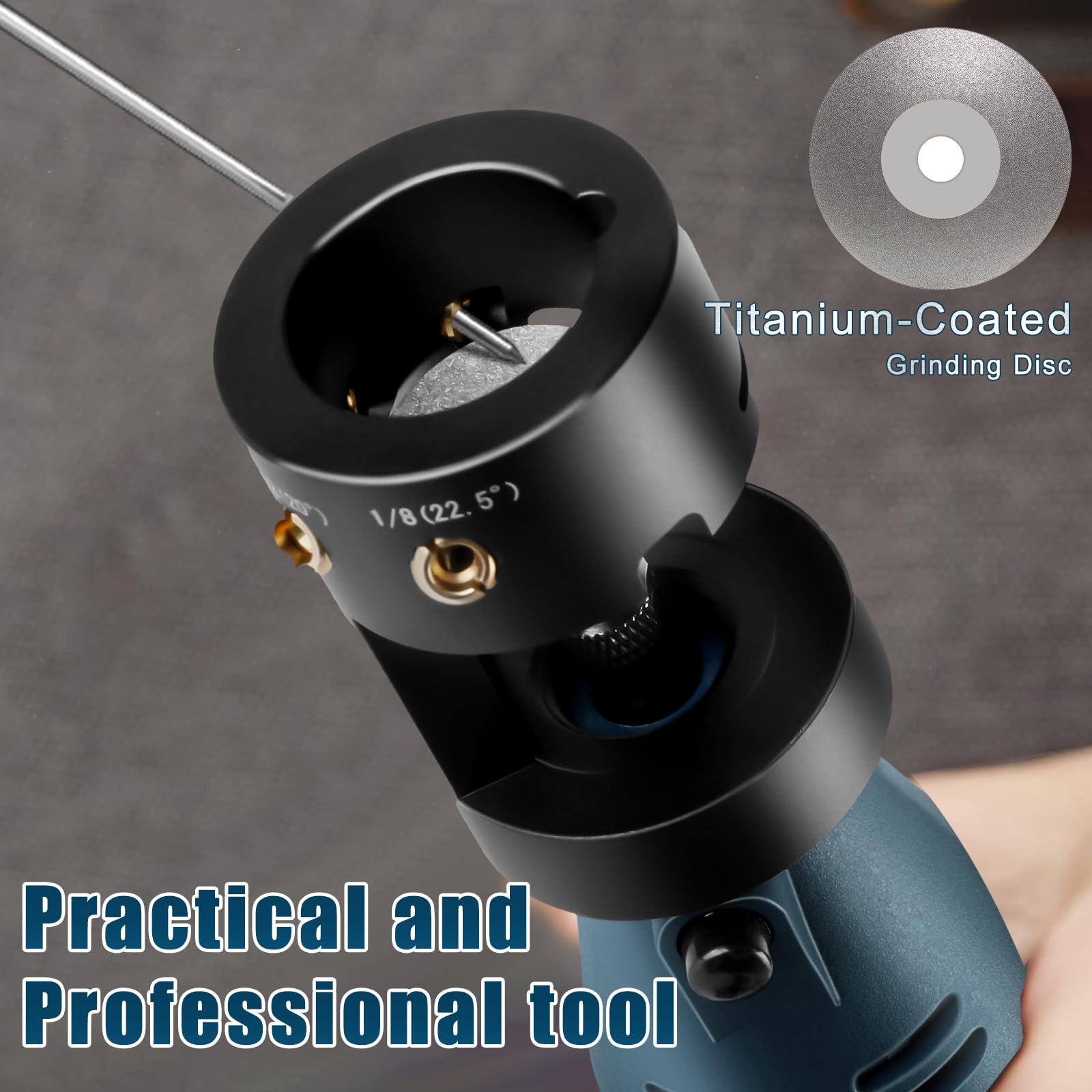 Tungsten Electrode Sharpener Grinder for TIG Welding,4 Sizes 4 Angles Tungsten Electrode Grinder Head,Versatile Multi-Angle,TIG Welding Accessories with Cut-Off Slot,10 Diamond Wheels - Image 3