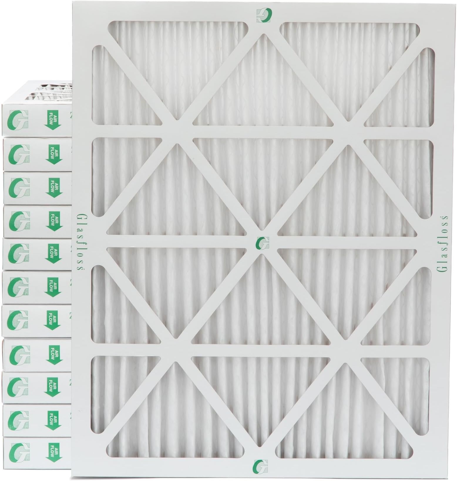 Glasfloss 16 x 25 x 2 Merv 10 Furnace AC Air Filters by Glasfloss (12