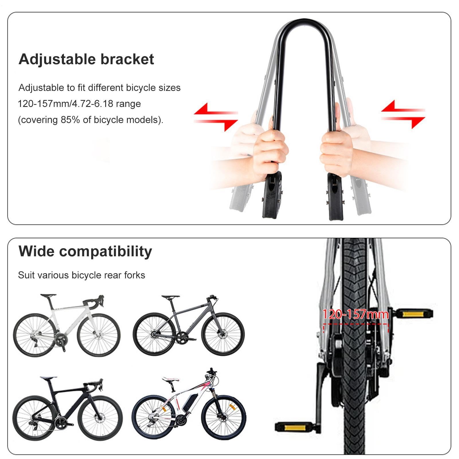 Portapacchi Posteriore per Bici Universale con Portata 30 kg in Lega di | Portapacchi Posteriore per Bicicletta Per Viaggi Mountain Bike, Strada, Pendolarismo, Avventura, Ciclismo, Trasp