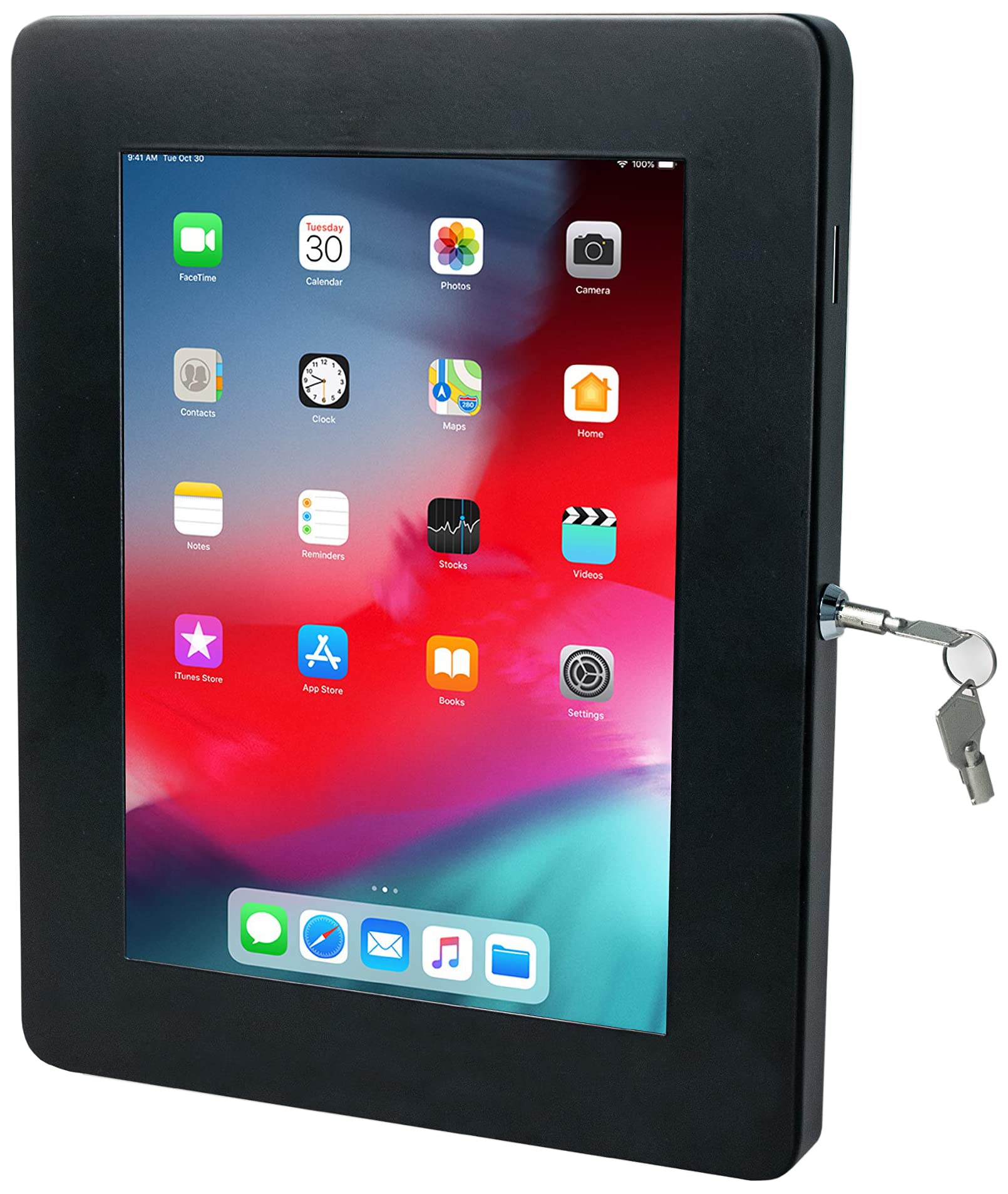 CTA Digital: Premium Large Locking Wall Mount for 12.9-inch iPad Pro, Surface Pro 3/4/5/6/7, Black
