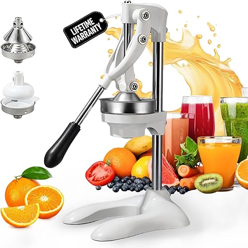 Miniatura 11 de Exprimidor manual de hierro fundido, exprimidor manual de acero inoxidable eficaz, exprimidor de frutas, máquina de prensa manual resistente para
