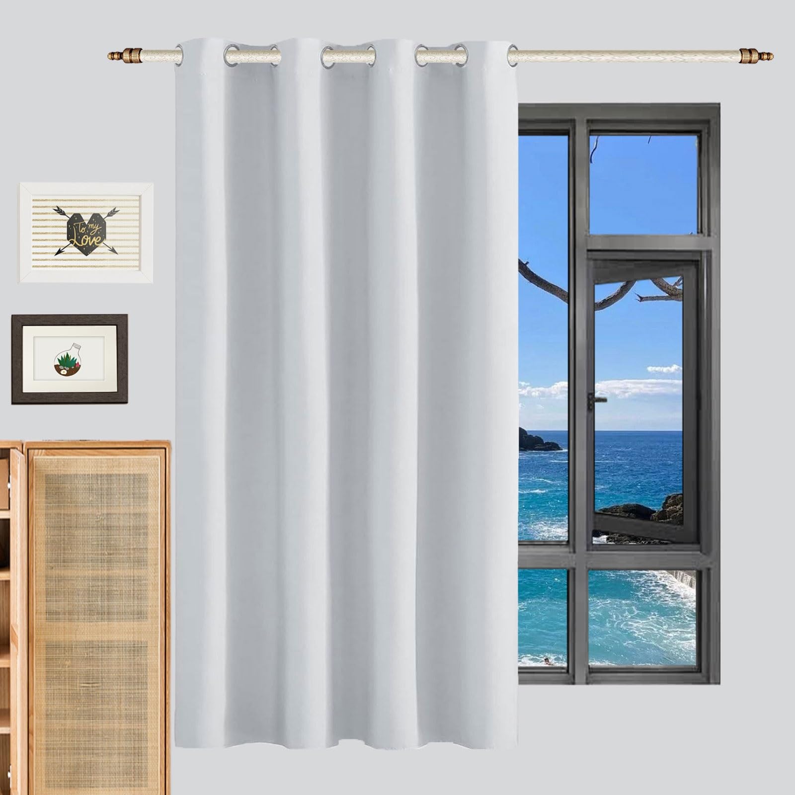 WOLTU Cortinas Salon Opacas Aislantes 1 Pieza 140 X 270 Cm