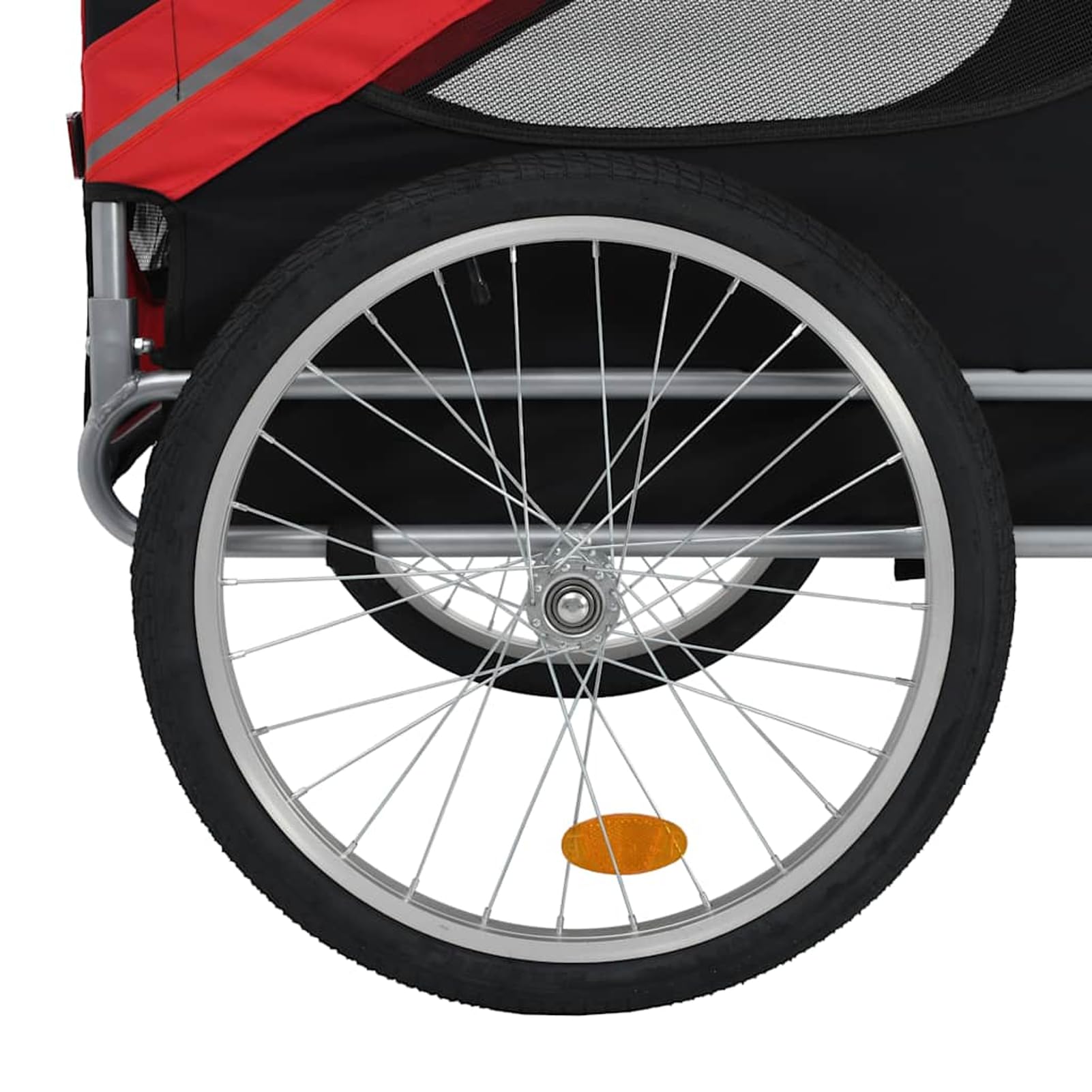 Gecheer Rimorchio da Bici per Cani, Trasporto Animale Domestico con Telaio Acciaio, Ruote Sgancio Rapido, Finestre Rete, Copertura Pioggia, Base Antiscivolo per Passeggiate in Bicicletta