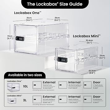Lockabox One & Lockabox Mini Crystal | Lock Boxes For Food, Medicines & Tech