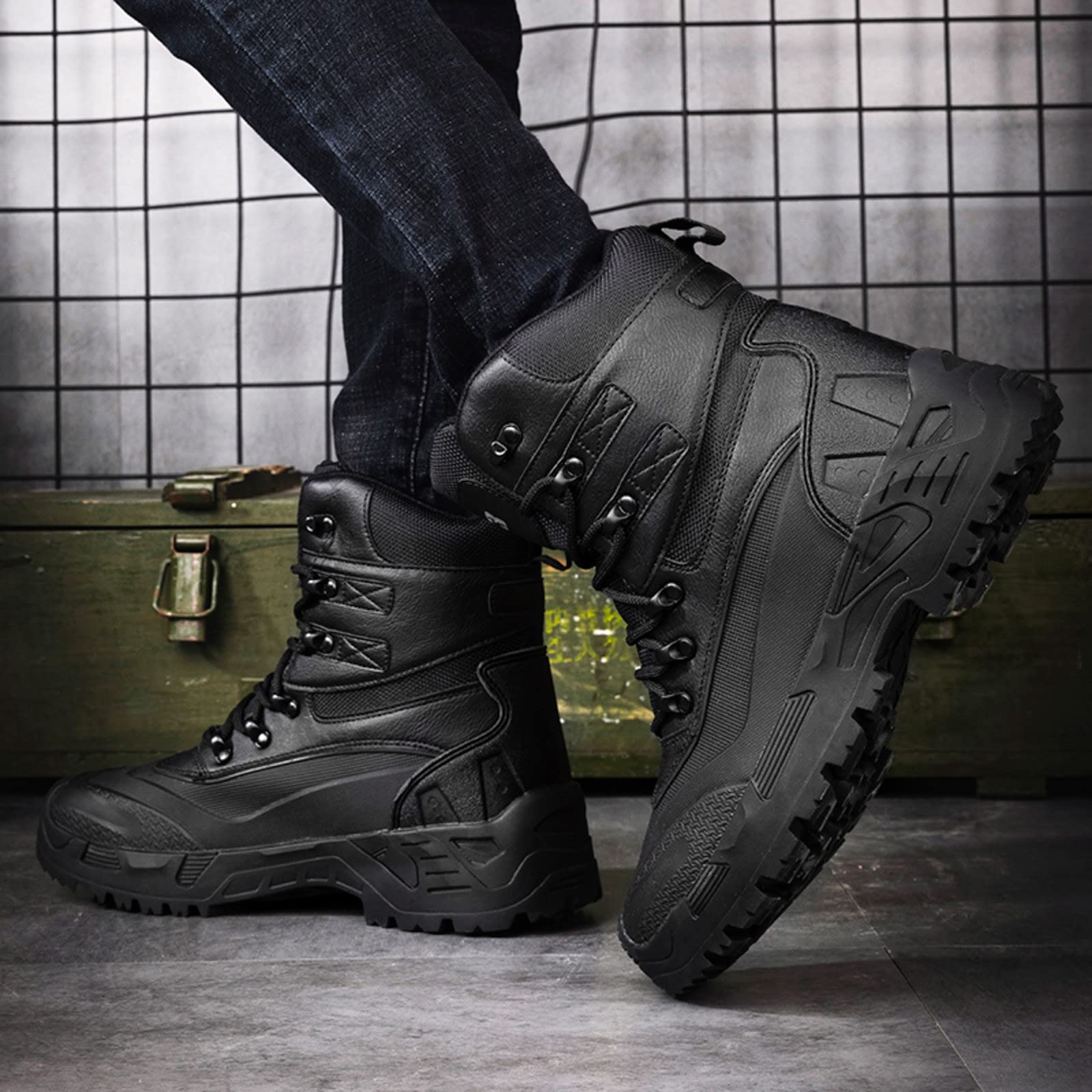 Generisch Botas de senderismo para hombre, impermeables, transpirables
