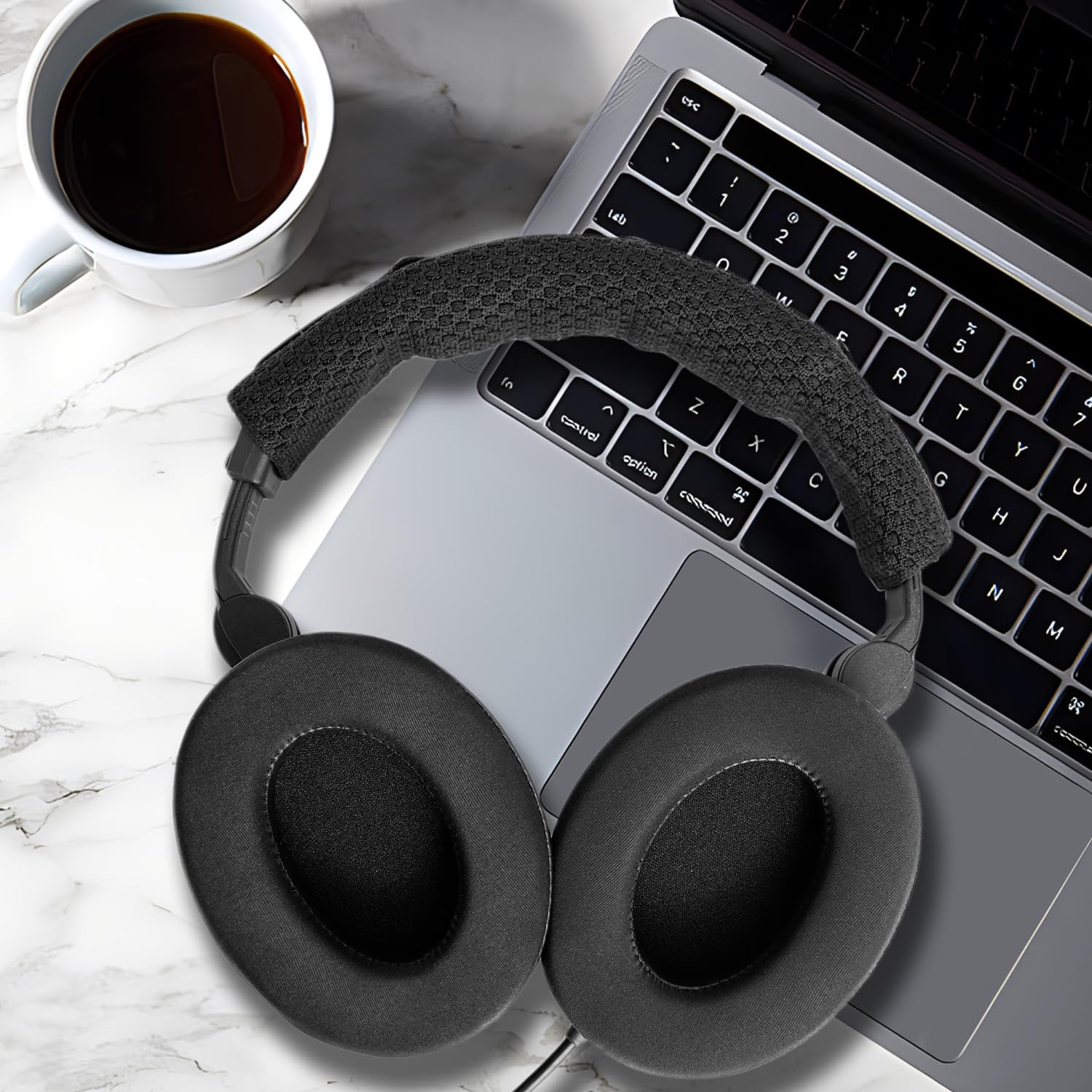 GVOEARS - Almohadillas de gel refrigerante para auriculares Sennheiser HD280 HD280 Pro HD281 HMD280 HMD281, almohadillas de repuesto profesionales, espuma viscoelástica suave y grosor añadido (negro)