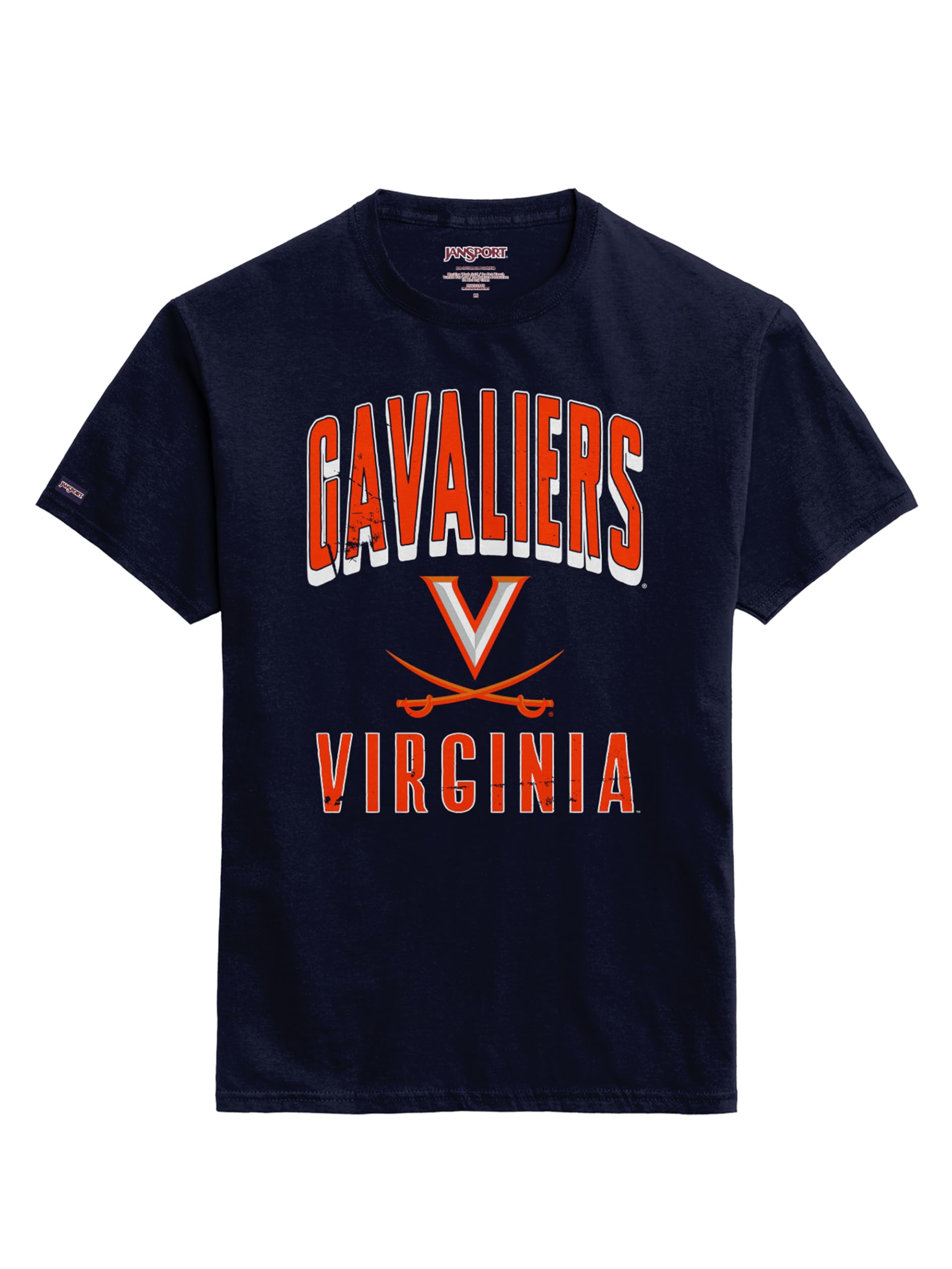 JanSport NCAA Officially Licensed Campus Short Sleeve T Shirt for Men, Soft &amp; Breathable Pre-Shrunk Cotton Crewneck T Shirt