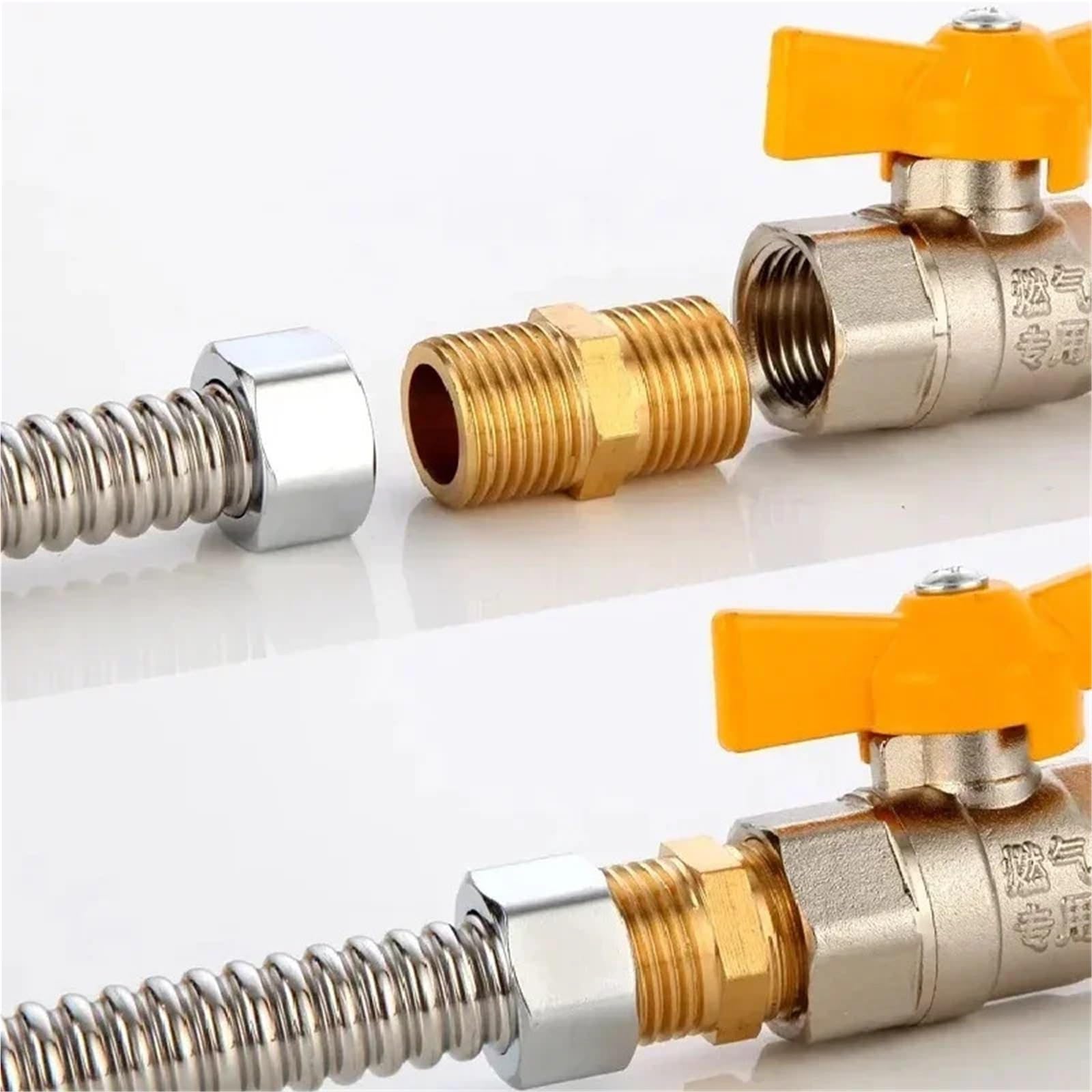 Boccola Di Riduzione In Ottone 10 pz 1/8 "1/4" 3/8 "1/2" Filettatura maschio a femmina Boccola esagonale Connettori for tubi in ottone Accoppiatore Adattatore Raccordo filettato(1l2 to 1)
