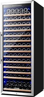 BODEGA 24 Inch 154 Bottle Wine Cooler - Freestanding Refrigerator, Quiet Compressor, Precise Temp Memory & Humidity Control