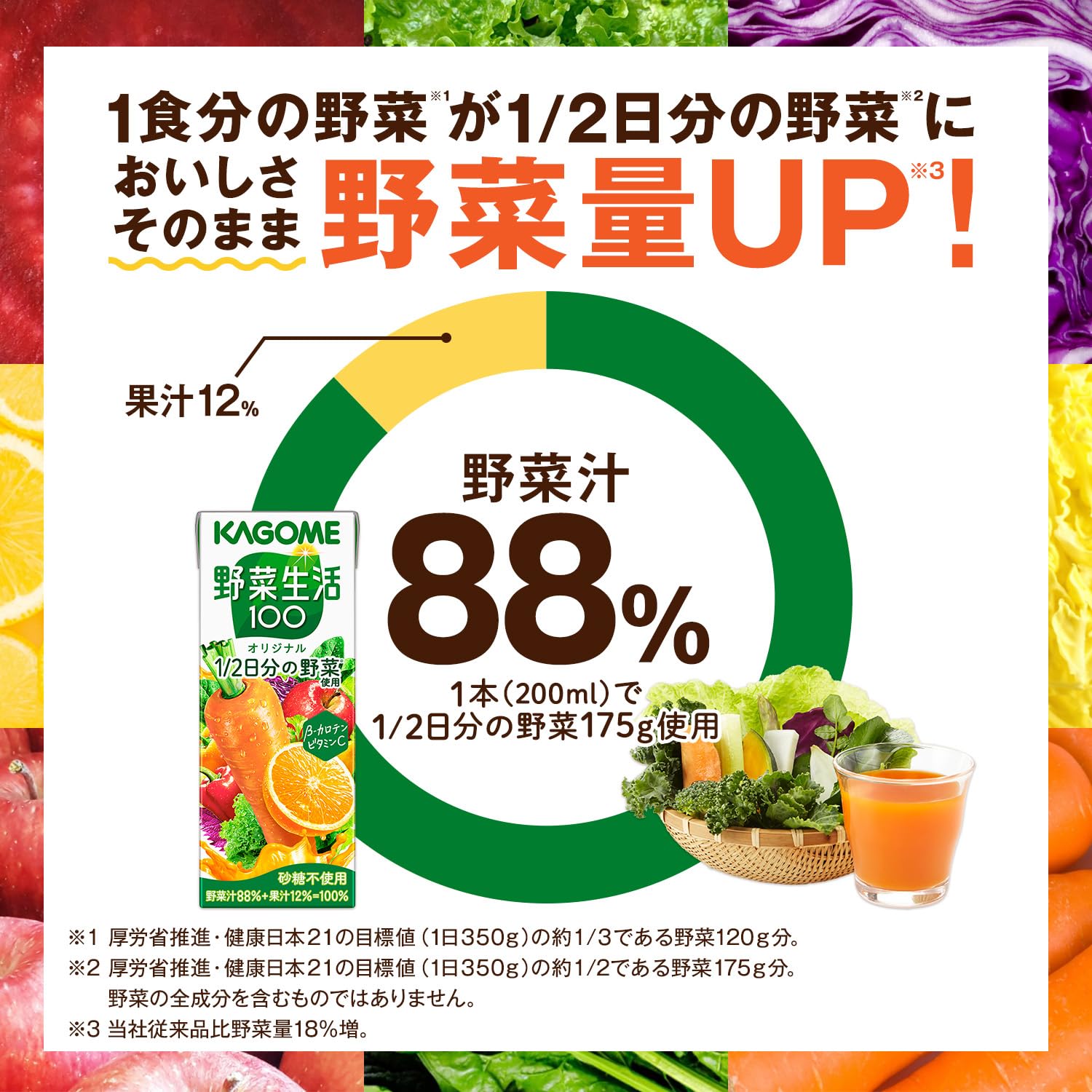 Amazon.co.jp: Kagome Vegetable Seikatsu 100 Original : Food