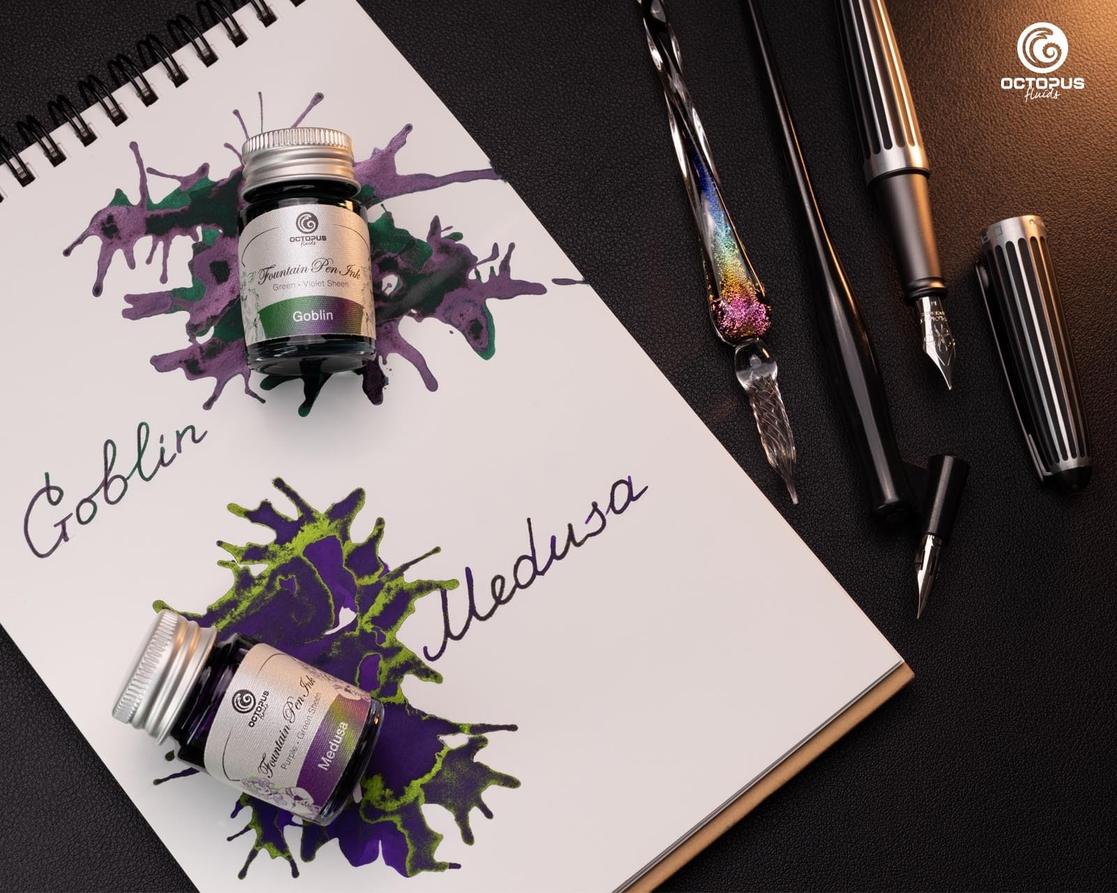 Sheen Ink Lot de 6 flacons d'encre bicolore pour stylo plume 10 ml