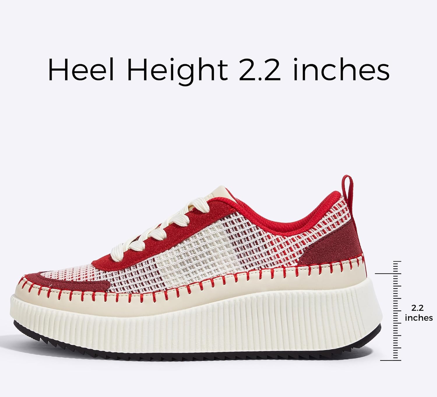 LUCKY STEP Women's Platform Sneakers Rhinestone Fashion Chunky Casual Sparkly Retro Braided Walking Shoes - Image 4