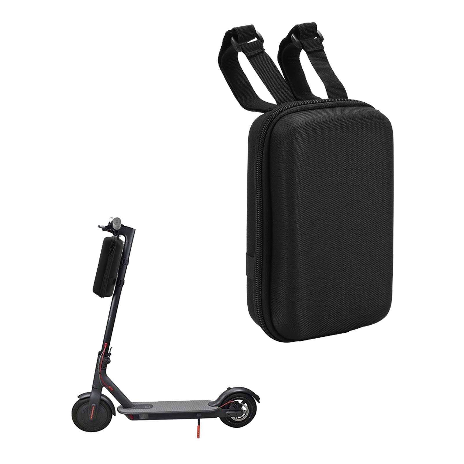 SUNJULY Electric Scooter Bag, Large Capacity Front Pouch Tools Cellphone Storage Bag for Xiaomi Mi M365 e-scooter, Hard Shell, Waterproof, (S)