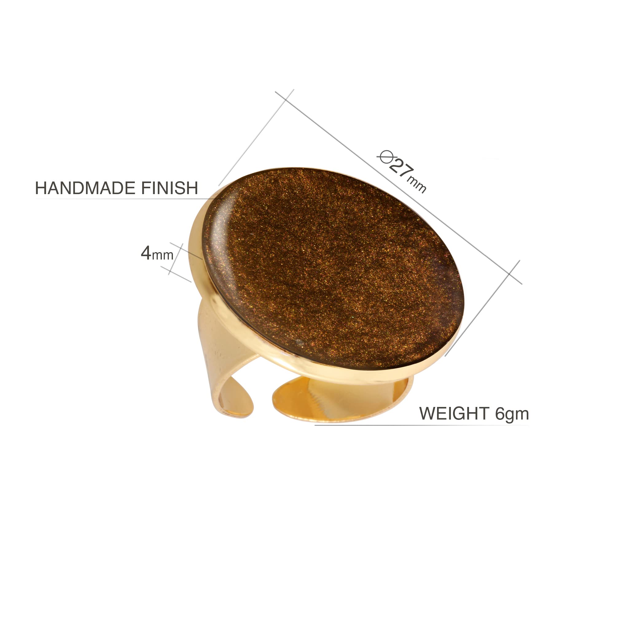 Classiques Glamoureux Ronde Grosse Bagues Fantaisie Réglable Bijoux pour Femme