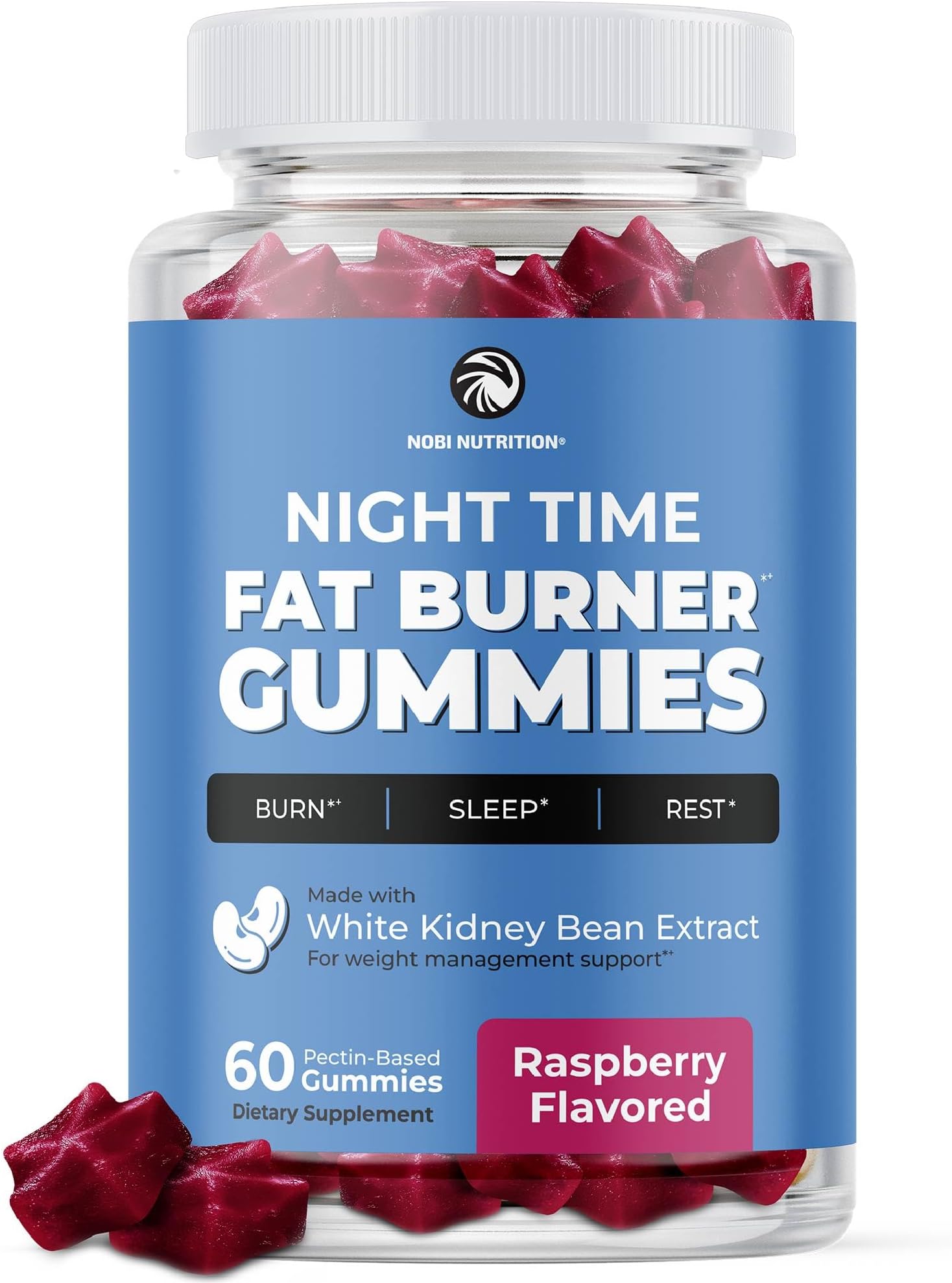 Night Time Fat Burner Gummies, Sleep Support and Weight Loss Supplement