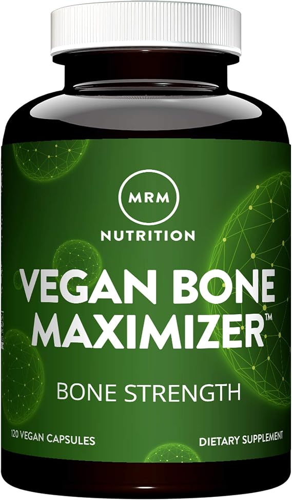 MRM Nutrition Vegan Bone Maximizer- For Women & Men - Calcium & Mineral Complex with Organic Calcified Algae, Vitamin D3, Vitamin K1 & K2, Magnesium, Zinc for Healthy Bones, Supplement - 30 Servings