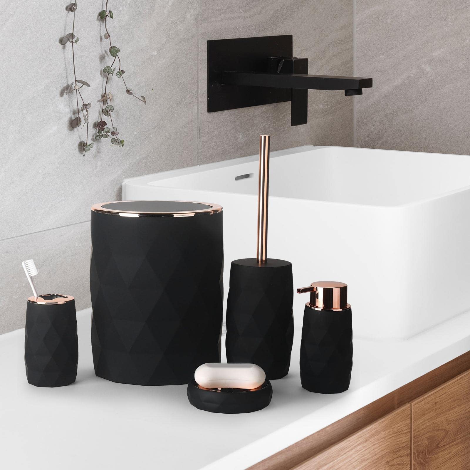 Accesorios de baño, soporte para cepillo de dientes, organizador de tocador, multifuncional, diseño elegante, adecuado para baños modernos