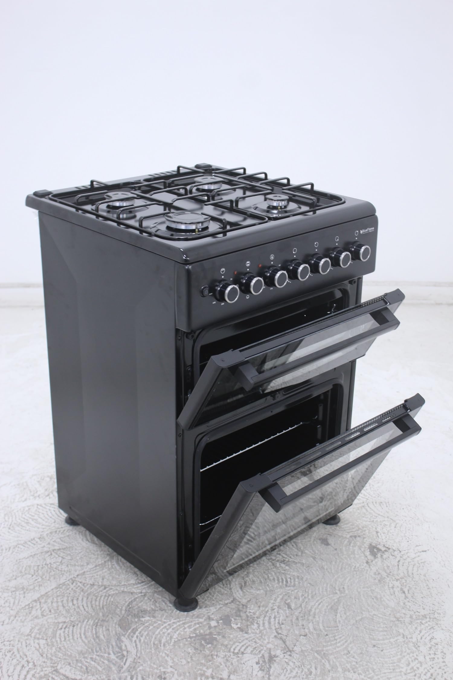 BlueFlame DG6403XBZB 60 cm Freestanding Dual Fuel Cooker With Double Cavity Oven - Black — view 5