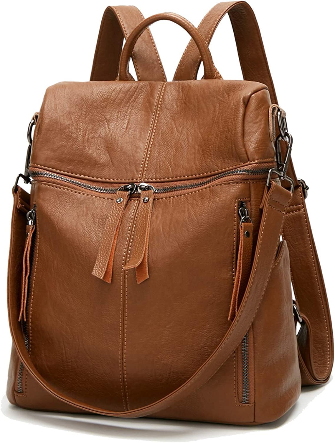 AILLOSABackpack Handbag For Women Fashion School PU Leather Wallet and Handbags Shoulder Bags Nylon Anti-theft Backpack