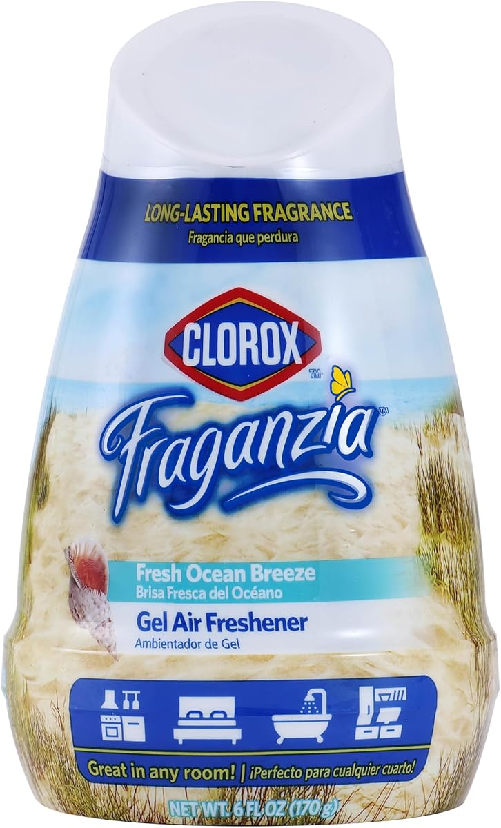 Clorox Fraganzia Gel Air Freshener Cone, Fresh Ocean Breeze, 6 Oz