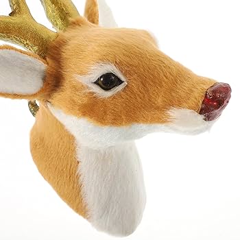 Amazon.co.jp: Kichvoe 鹿 頭 壁 装飾 枝角 フェイク 鹿 頭蓋骨