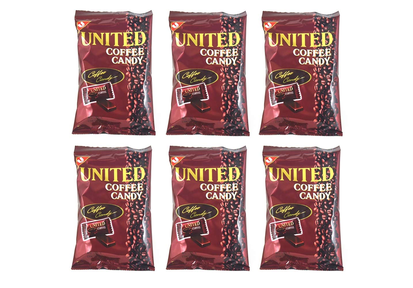 United Coffee Candy 125g, 6 Pack
