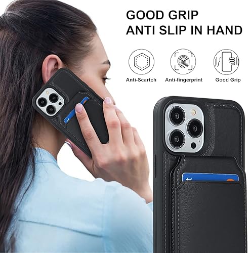 Miniatura 5 de Havaya Magsafe - Funda tipo cartera para iPhone 11 Pro Max, compatible con iPhone 11 Pro Max, con tarjetero, funda desmontable de cuero magnético,