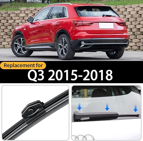 Vista 14 de Juego de limpiaparabrisas trasero de automóvil para Audi Q8, GARDIMU para todas las estaciones, Q8 SQ8